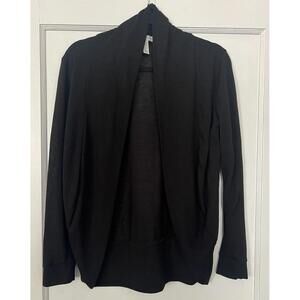 Ambiance Apparel Black Open-Front Lightweight Cardigan – Size M